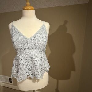 Abercrombie & Fitch light blue lace Camisole
